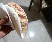 Tapioca com frango ao creme de leite e requeijão