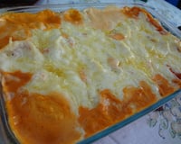 Conchiglione recheado com presunto, queijo e catupiry