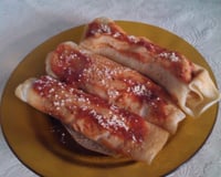 Panqueca sem ovos de carne desfiada