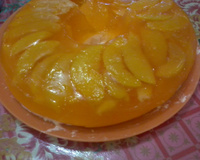 Sobremesa deliciosa de pêssego