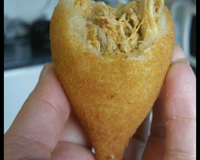 Coxinha com massa de farinha e batata
