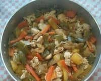 Peito de frango com legumes