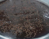 Cobertura de chocolate com creme de leite