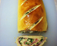 Caracóis de presunto e queijo