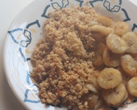 Farofa doce com banana frita