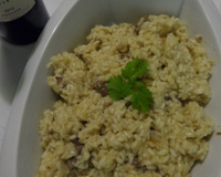 Risoto de filé mignon com queijo parmesão