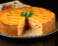 Torta de frango com cream cheese e milho