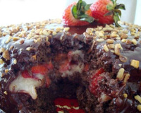 Bolo tentação de morango