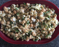 Salada de grão-de-bico com bacalhau da Veronica