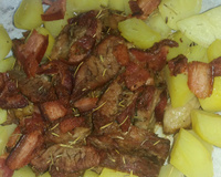 Peito bovino na pressão e gratinado