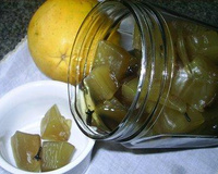 Doce de mamão verde cristalizado