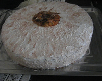 Bolo de aniversário de pêssego