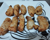 Isca de peixe empanada