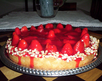 Torta maravilhosa de morango