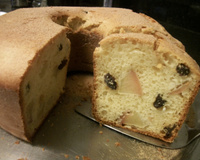 Bolo de maçã com passas