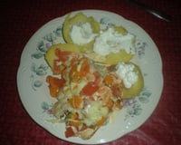 Filés de salmão com camarões