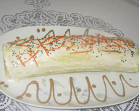 Rocambole de arroz cozido do Lúcio Cezar