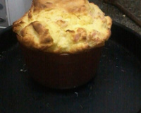 Souflé de queijo e peito de peru