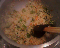 Arroz refogado com brócolis