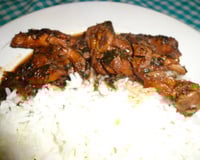 Frango com shoyu e gengibre