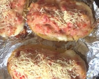 Batata recheada de linguiça