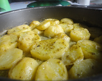 Batata de forno com leite de coco