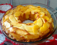 Torta invertida de banana ou maçã
