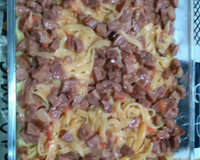 Macarrão com calabresa e requeijão - rapidinha