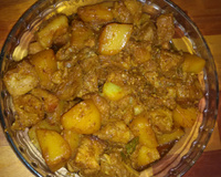 Pernil picado com batatas