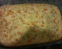 Batata assada ao creme de milho com queijo