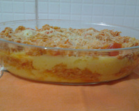 Polenta recheada com frango