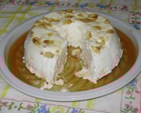 Pudim de claras com banana