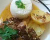 Rabada com batata e agrião