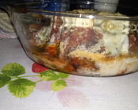 Almôndega à parmegiana (porpeta)