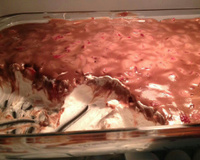 Sobremesa de morango com chantilly