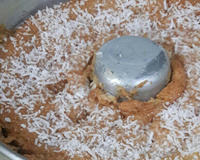 Bolo de laranja gelado com coco