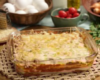 Lasanha com massa de panqueca