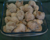 Bolinho de chuva com bananas