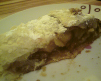 Strudel de maçã e chocolate