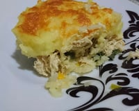 Escondidinho de arroz com frango