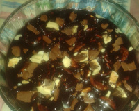 Pavê de chocolate com barra de chocolate