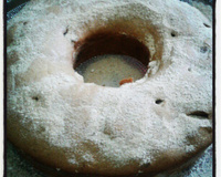 Bolo de canela com chocolate