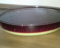 Sagu de vinho com creme