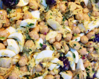 Salada de grão-de-bico com bacalhau da Veronica