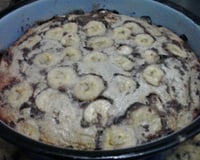 Bolo de chocolate com banana
