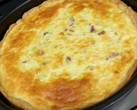 Quiche de alho poró com bacon