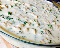 Frango cremoso com batata