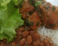 Frango frito acebolado