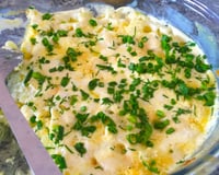 Batata com creme de leite ao forno