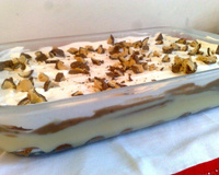 Pavê de creme e chocolate